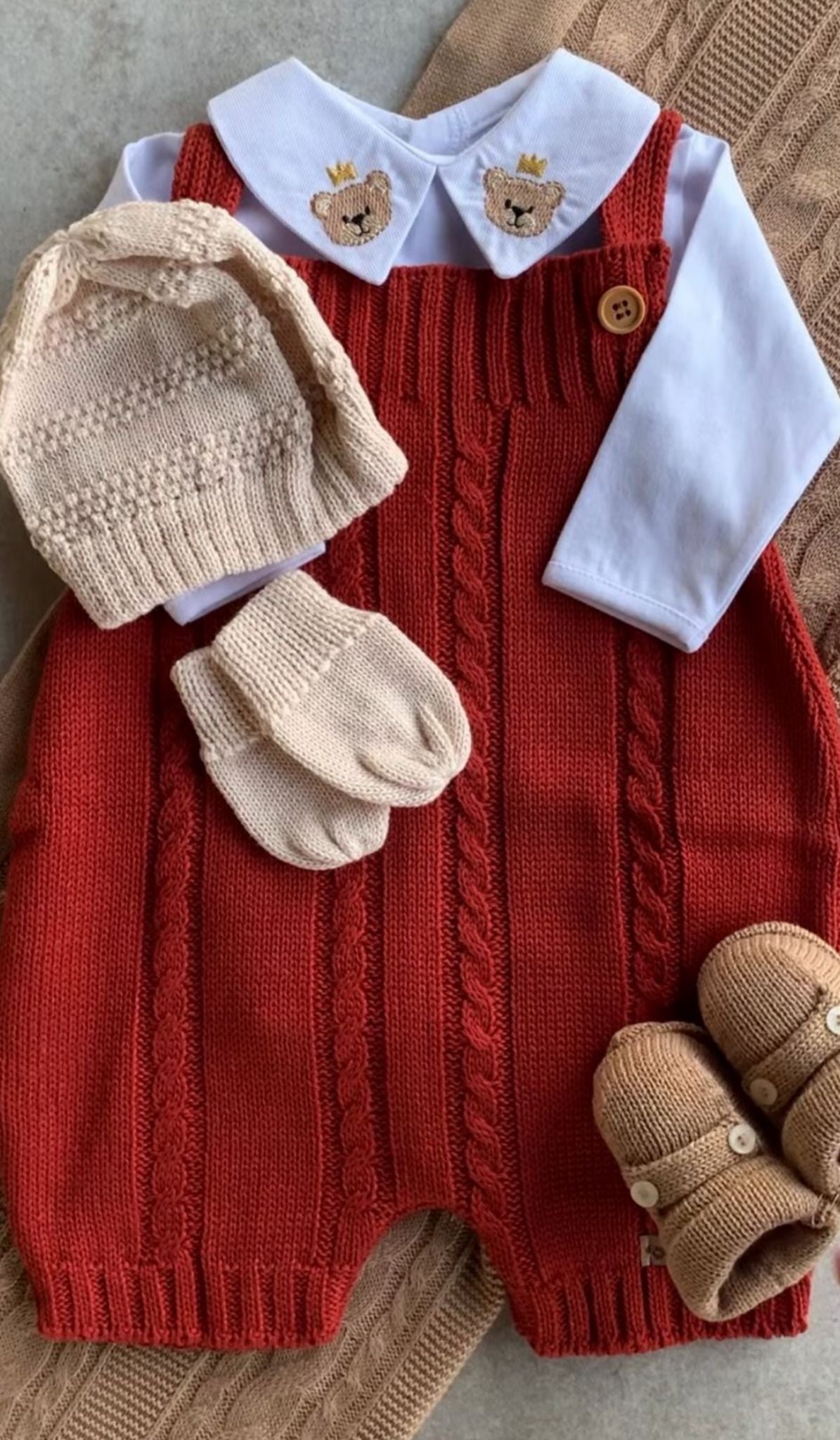 Complete Customizable Orange Teddy Bear Maternity Take-Home Kit | Personalize with Your Prince’s Name