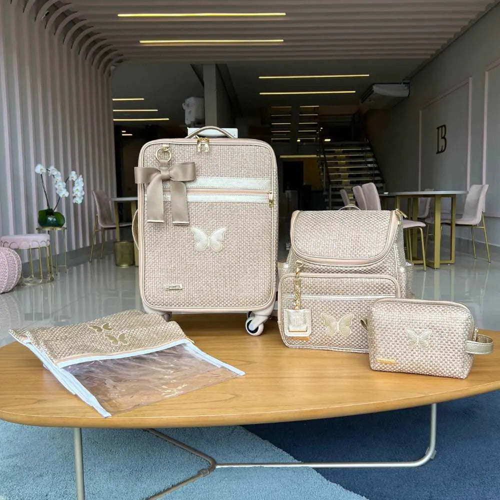 Personalized Baby Kit 5 – Gold Straw | Butterfly – Includes Customizable Bag