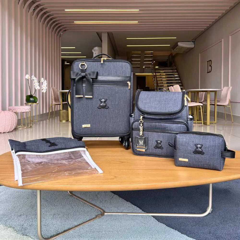 Personalized Baby Kit 4 | Black Linen I Black