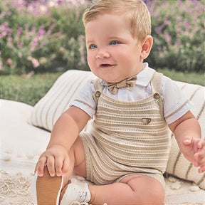 2-Piece Outfit – Overall with Tie, Paraíso – Beige