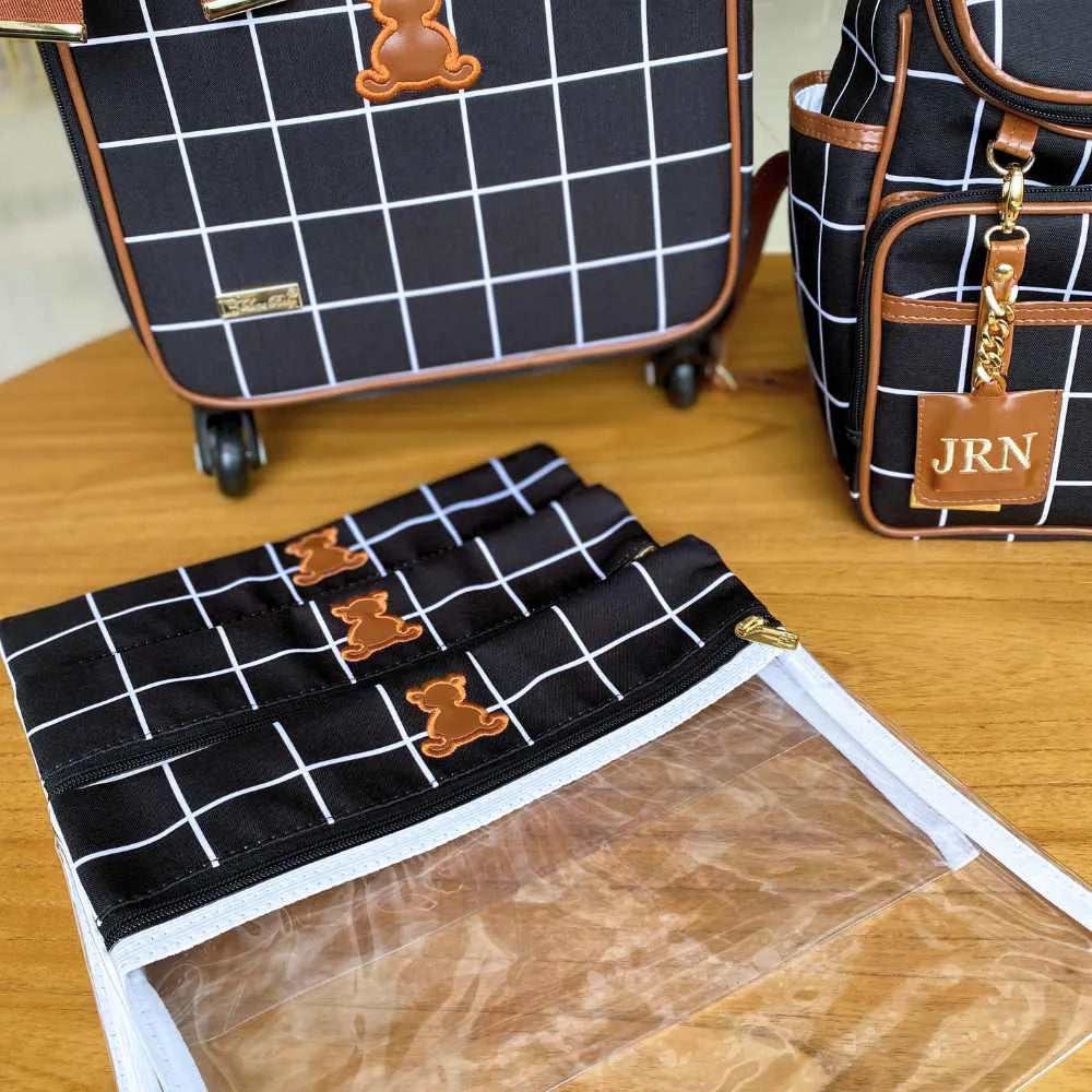 Personalized Baby Kit 4 – Black Geo I Caramel