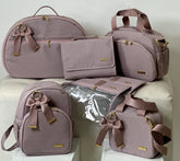 Maternity Set – Rosé Linen with Rosé Ribbons