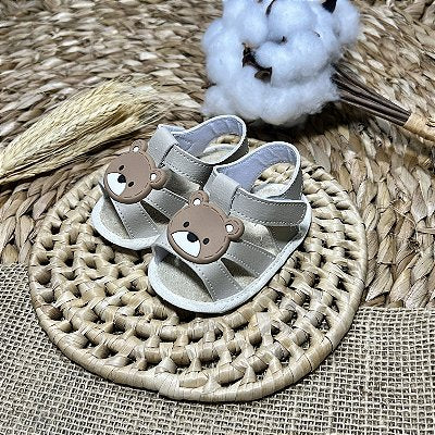 Ivory Teddy Bear Sandals