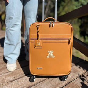 Personalized Leather Baby Kit 4 | Caramel