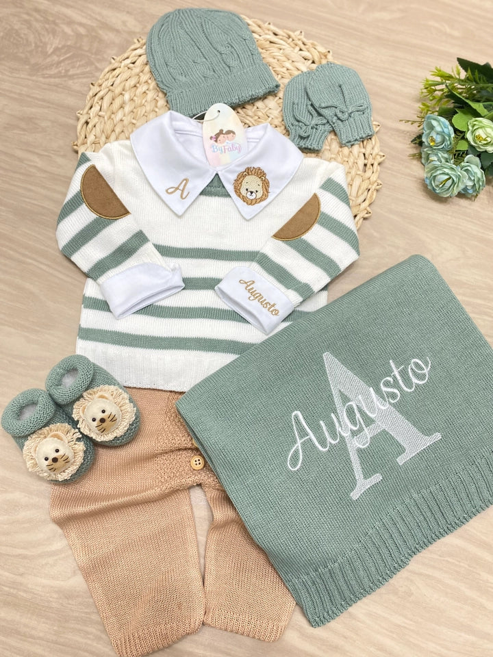 Complete Customizable Maternity Take-Home Kit – Sea Green | Personalize with Your Prince’s Name
