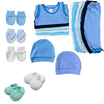 30-Piece Baby Layette Set in Cotton with Booties