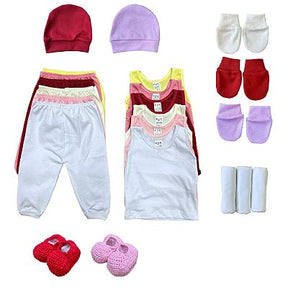 30-Piece Baby Layette Set in Cotton with Booties
