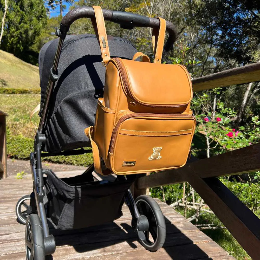 Personalized Leather Baby Kit 4 | Caramel