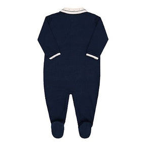 Set of 3 Long Tie Rompers, Paraíso – Blue