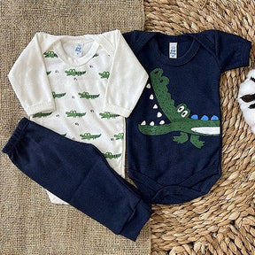 Set: Short-Sleeve Bodysuit, Long-Sleeve Bodysuit and Pants – Boys