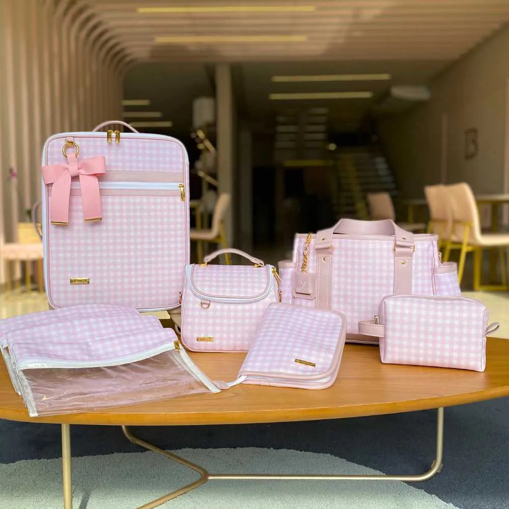 Personalized Baby Kit – 7 Items, Linen | Pink