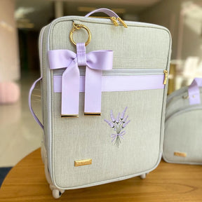 Personalized Baby Kit 4 – Natural Linen I Lavender