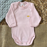 Set of 2 Solid Suedine Long-Sleeve Bodysuits