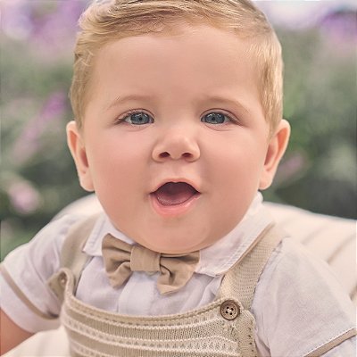 2-Piece Outfit – Overall with Tie, Paraíso – Beige