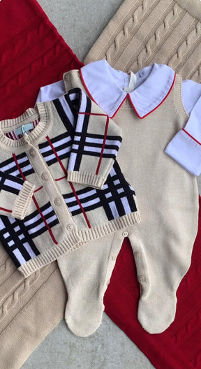 Complete Customizable Plaid Maternity Take-Home Kit | Personalize with Your Prince’s Name