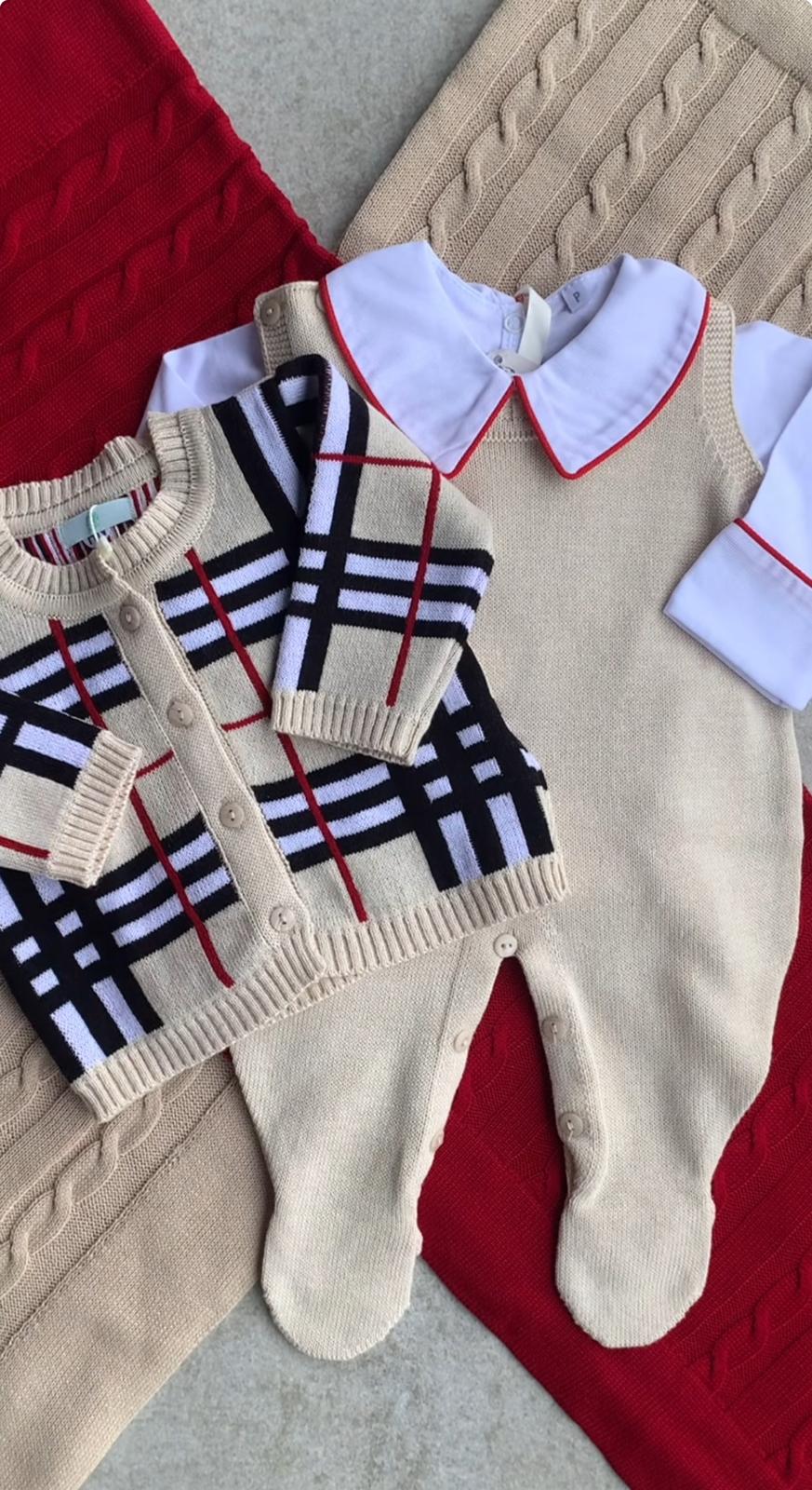 Complete Customizable Plaid Maternity Take-Home Kit | Personalize with Your Prince’s Name