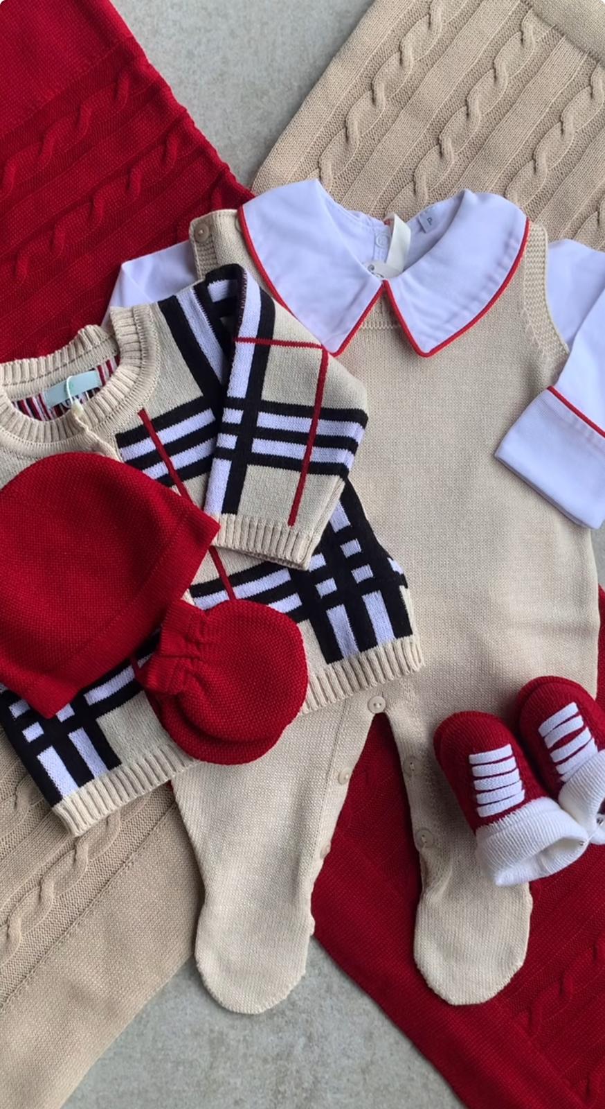 Complete Customizable Plaid Maternity Take-Home Kit | Personalize with Your Prince’s Name