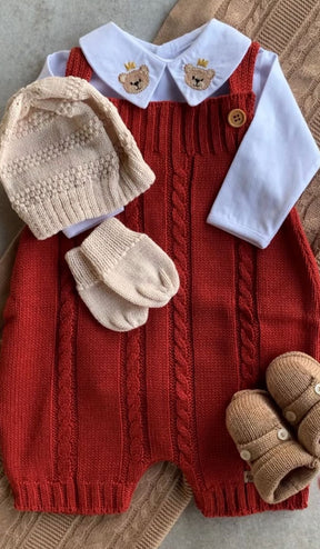 Complete Customizable Orange Teddy Bear Maternity Take-Home Kit | Personalize with Your Prince’s Name