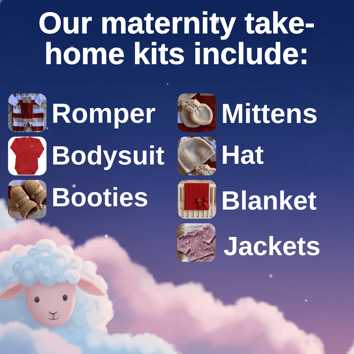 LUCAS Complete Customizable Maternity Take-Home Kit | Personalize with Your Prince’s Name