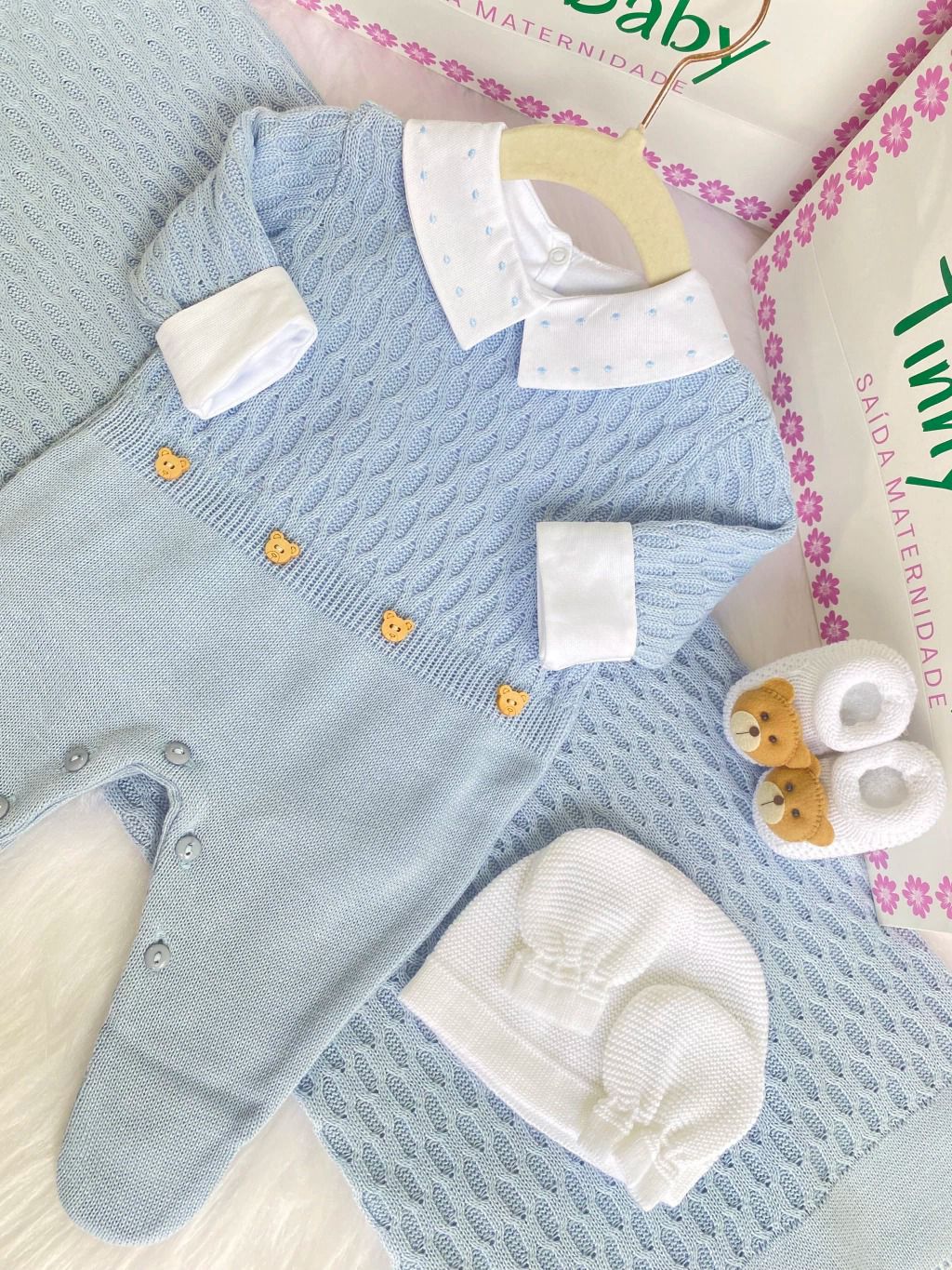 Complete Customizable Light Blue Maternity Take-Home Kit – Personalize with Your Prince’s Name