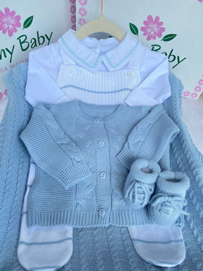 Complete Customizable Maternity Take-Home Kit White + Blue | Personalize with Your Prince’s Name