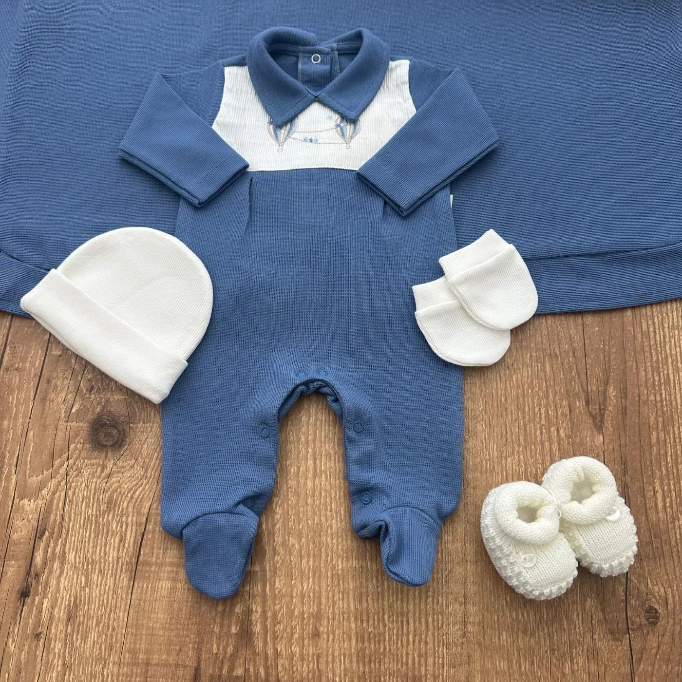 Complete Customizable Maternity Take-Home Kit Blue + White | Personalize with Your Prince’s Name