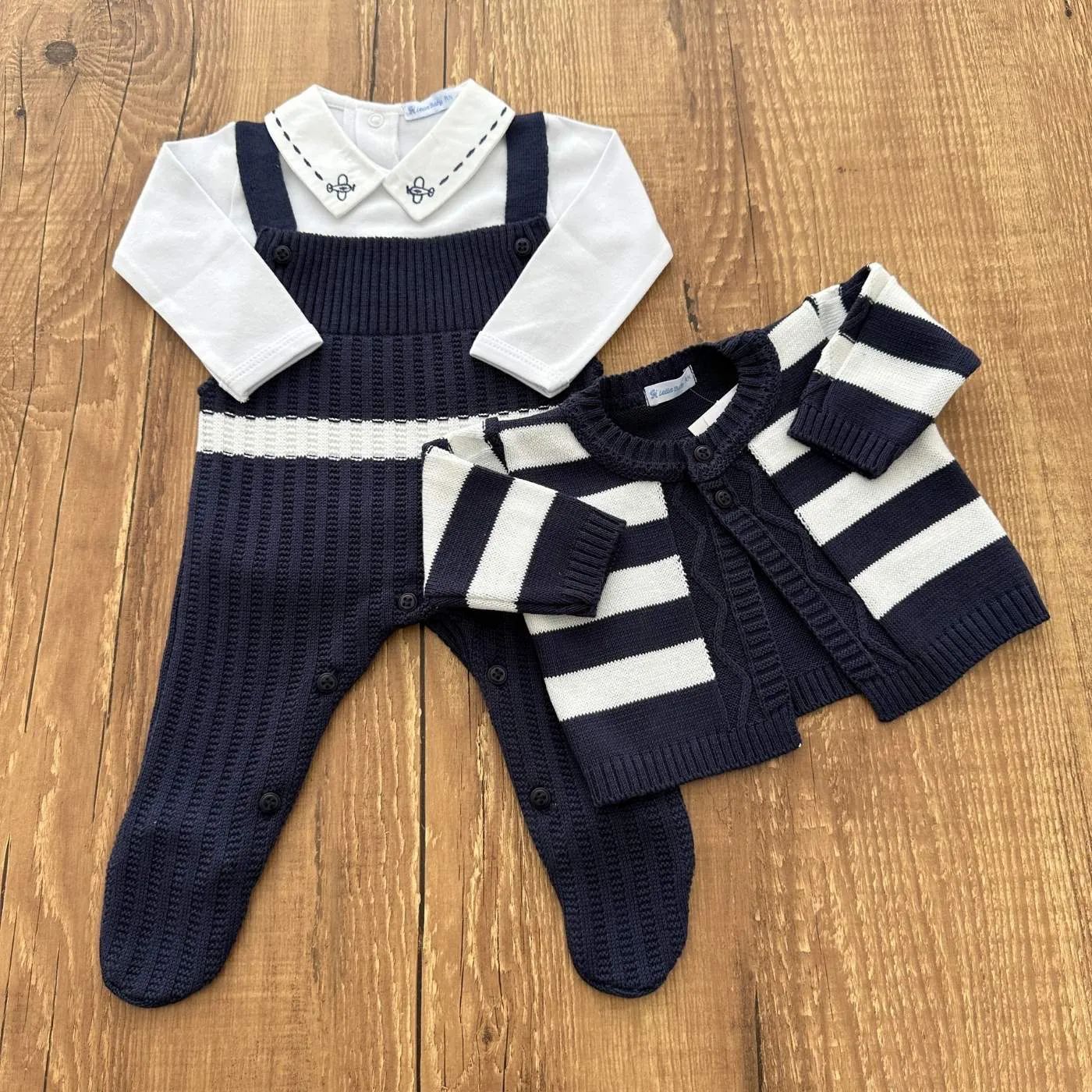 Complete Customizable Maternity Take-Home Kit Navy Blue + White | Personalize with Your Prince’s Name