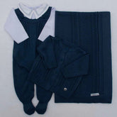 Complete Customizable Maternity Take-Home Kit White + Navy Blue | Personalize with Your Prince’s Name