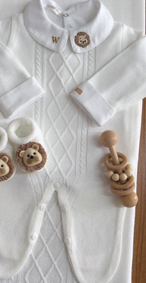 Complete Customizable White Maternity Take-Home Kit | Personalize with Your Prince’s Name