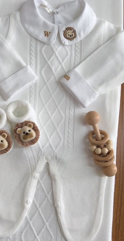 Complete Customizable White Maternity Take-Home Kit | Personalize with Your Prince’s Name