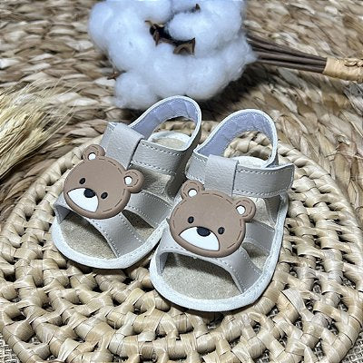 Ivory Teddy Bear Sandals