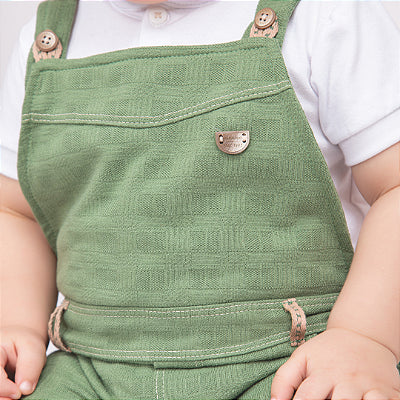 Set of Short Rompers, Paraíso – Green