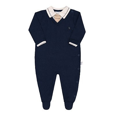 Set of 3 Long Tie Rompers, Paraíso – Blue