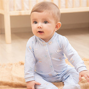 Letut Button Romper – Teddy Bear