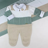 Felipe Boys’ Knit Baby Maternity Take-Home Set – 5 Pieces, Includes Personalized Bodysuit – Sea Green