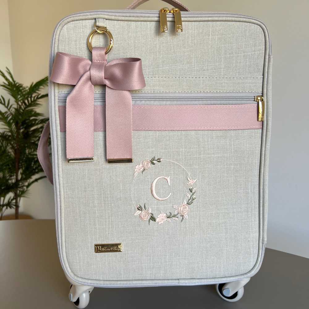 Personalized Baby Kit 4 | Natural Linen with Rosé