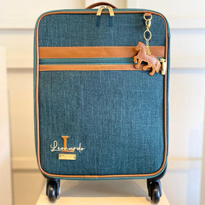 Personalized Baby Kit 5 | Green Linen with Caramel