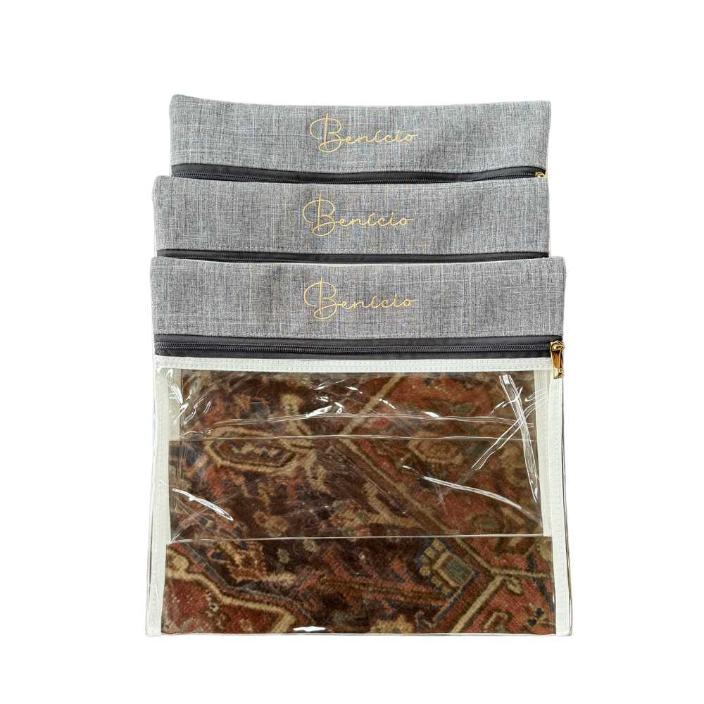 Gray Linen Maternity Pouch Kit