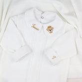 London Boys’ Knit Baby Maternity Take-Home Set – 7 Pieces, Includes Personalized Bodysuit – White