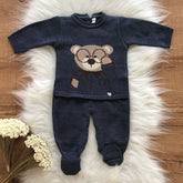 Premium Bear with Glasses Maternity Take-Home Set – Indigo Blue
