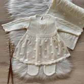 Luxury Knit and Bubble Texture Maternity Take-Home Set – Pearl