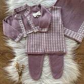 Embroidered Little Horse Maternity Take-Home Set – 2 Pieces, Bright Blue