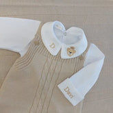 Caio Boys’ Knit Baby Maternity Take-Home Set – 7 Pieces, Includes Personalized Bodysuit – Sand